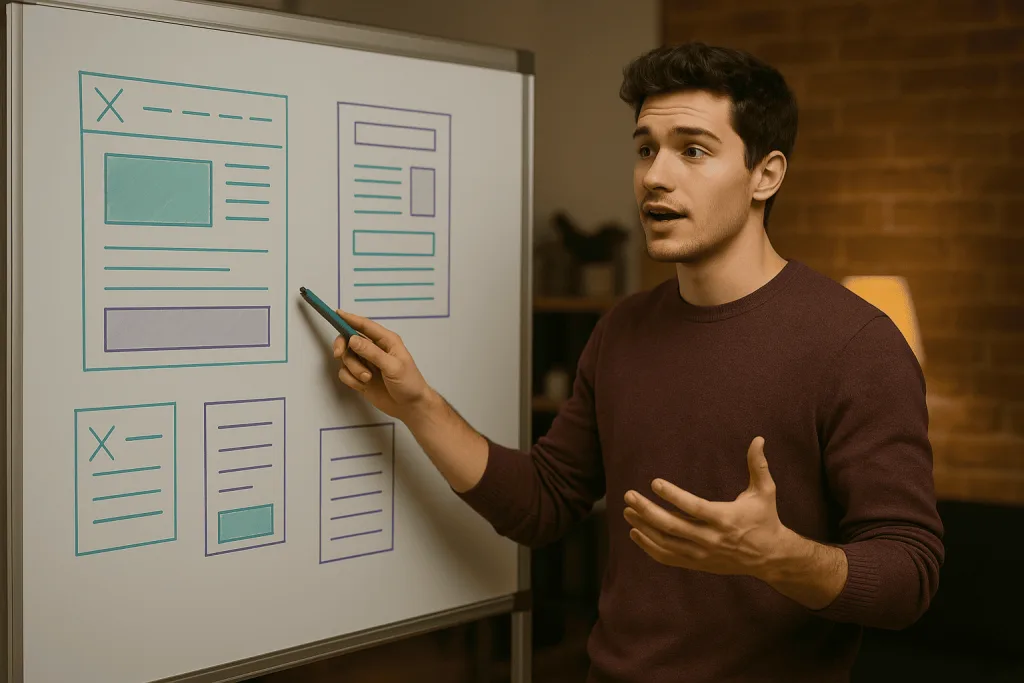 Студент готовит содержание работы